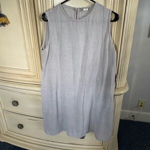 Eileen Fisher linen Chic Sleeveless Gray Dress